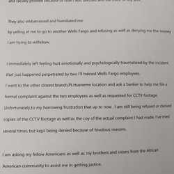 Wells Fargo Bank - My Unacceptable Treatment at the Wells Fargo branch at Saviers rd. and Channel Islands, Oxnard California.