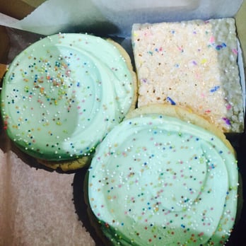 Sweet Mandy B's - My favorite! Sugar cookies with butter creme frosting. Confetti rice Krispy treat. Yum! - Bakeries Near Me - Chicago, Illinois Sweet Mandy B's - My favorite! Sugar cookies with butter creme frosting. Confetti rice Krispy treat. Yum! - Bakeries Near Me - Chicago, Illinois