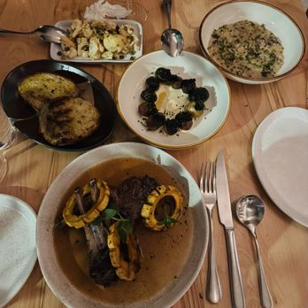 Brodeto - Marinated Lamb Chops, Grilled Potatoes, Risotto, Cauliflower, Croatian Bread. - Seafood Near Me - Raleigh, North Carolina