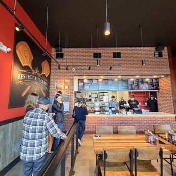 Slice House by Tony Gemignani - The line, one way in and out. - Pizza Near Me - Millbrae, California Slice House by Tony Gemignani - The line, one way in and out. - Pizza Near Me - Millbrae, California