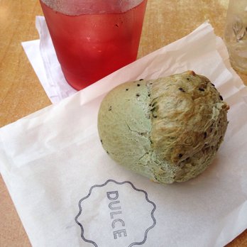 Cafe Dulce - Dinosaur egg (spirulina roll) - Coffee & Tea Near Me - Los Angeles, California Cafe Dulce - Dinosaur egg (spirulina roll) - Coffee & Tea Near Me - Los Angeles, California