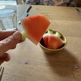 Summerland - The most perfectly precious watermelon cut into the shape of a popsicle... also, delicious! - Juice Bars & Smoothies Near Me - Atlanta, Georgia