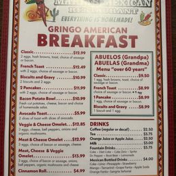 Breakfast Menu