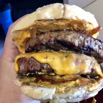 Paradise Pup - Double Char Burger with Merkts - Fast Food Near Me - Des Plaines, Illinois