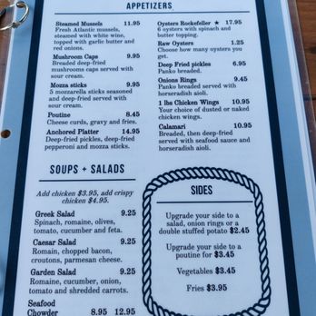 Anchored Grounds - the menu for the restaurant - Seafood Near Me - Tusket, Nova Scotia Anchored Grounds - the menu for the restaurant - Seafood Near Me - Tusket, Nova Scotia