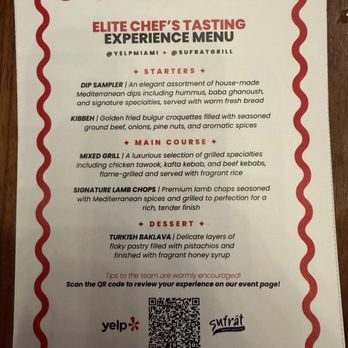 Elite Experience: Sufrat Mediterranean Grill - Yelp Events Near Me - Doral, Florida