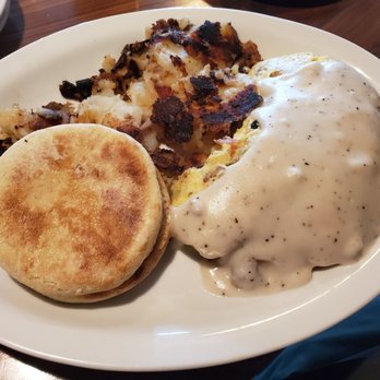 Rusty Pelican Cafe - Bacon omelette with gravey, potatoes, english muffin - Desserts Near Me - Mill Creek, Washington Rusty Pelican Cafe - Bacon omelette with gravey, potatoes, english muffin - Desserts Near Me - Mill Creek, Washington