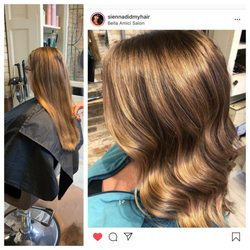 Bella Amici Salon - My sister before and after with Sienna