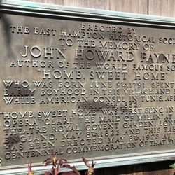 Home Sweet Home Museum - Commemorative plaque to John Howard Payne
