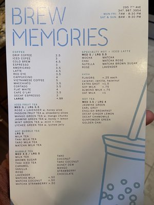 Menu photo 6 Brew Memories Brooklyn, NY