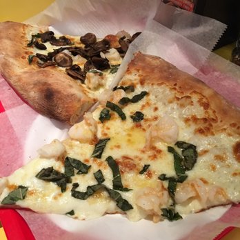 Nick's Pizzarelli - Shrimp & Basil and Mushroom - Pizza Near Me - Wilton Manors, Florida Nick's Pizzarelli - Shrimp & Basil and Mushroom - Pizza Near Me - Wilton Manors, Florida