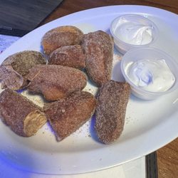 Bg's Main Event - Cinnamon Pretzel Bites & cream cheese frosting.