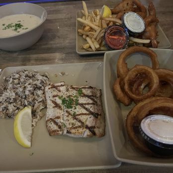 Point Loma Fish Shop - Yellowtail Plate w Wild Mixed Grain Rice and Onion Rings Clam Chowder Bowl Shrimp and Chips - Seafood Near Me - San Diego, California Point Loma Fish Shop - Yellowtail Plate w Wild Mixed Grain Rice and Onion Rings Clam Chowder Bowl Shrimp and Chips - Seafood Near Me - San Diego, California
