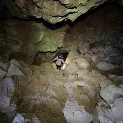 Lava River Cave - The climb down into the cave