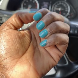 Gel manicure 5 days later... Gel manicure 5 days later...