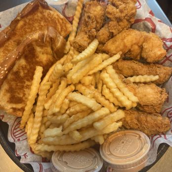 Raising Cane's Chicken Fingers - Caniac combo - no slaw extra toast - Southern Near Me - Colma, California Raising Cane's Chicken Fingers - Caniac combo - no slaw extra toast - Southern Near Me - Colma, California