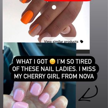 Glamour Nails & Spa - Top is the shape I asked for & the bottom is what I got - Day Spas Near Me - Fredericksburg, Virginia Glamour Nails & Spa - Top is the shape I asked for & the bottom is what I got - Day Spas Near Me - Fredericksburg, Virginia