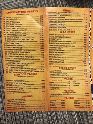 Menu photo 2 Pina's Mexican Restaurant San Pedro, CA