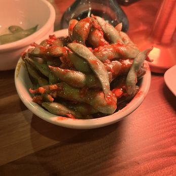 Kabooki Sushi - Kimchi edamame. Unbelievable. If you have not tried this, you have to.  I never want to have edamame any other way again! - Japanese Near Me - Orlando, Florida