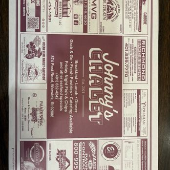 Johnny's Chalet - Breakfast & Brunch Near Me - Warwick, Rhode Island
