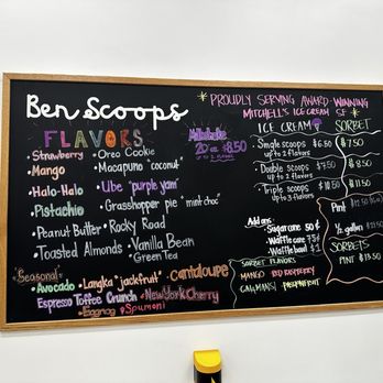 Ben Scoops - Menu - Ice Cream & Frozen Yogurt Near Me - Torrance, California Ben Scoops - Menu - Ice Cream & Frozen Yogurt Near Me - Torrance, California