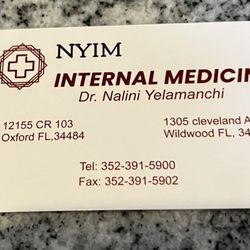 Yelamanchi N MD PA - Dr business card