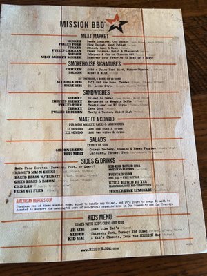 Menu photo 6 Mission BBQ Nashville, TN