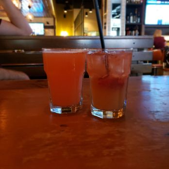 Beertown - Strawberry rhubarb on the right - Beer Bar Near Me - Waterloo, Ontario