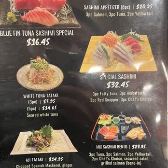 Sushi Maru - Menu. Special Sashimi is good! - Sushi Bars Near Me - San  Jose, California
