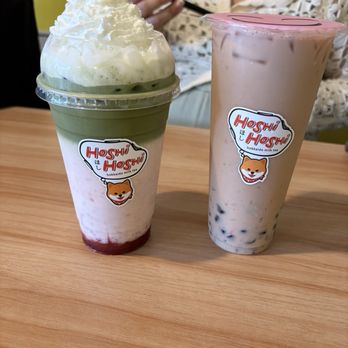 Hoshi Hoshi - Strawberry matcha milk tea and strawberry milk tea. - Bubble Tea Near Me - Fort Wayne, Indiana Hoshi Hoshi - Strawberry matcha milk tea and strawberry milk tea. - Bubble Tea Near Me - Fort Wayne, Indiana