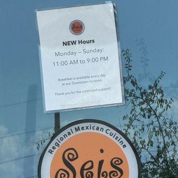 Seis Kitchen - So not opening earlier on Saturday & Sunday. New Hours - Mexican Near Me - Oro Valley, Arizona