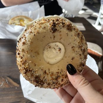 Zeitman's Grocery - Everything bagel with regular cream cheese. Toasted, with butter! - Grocery Near Me - Bryan, Texas Zeitman's Grocery - Everything bagel with regular cream cheese. Toasted, with butter! - Grocery Near Me - Bryan, Texas