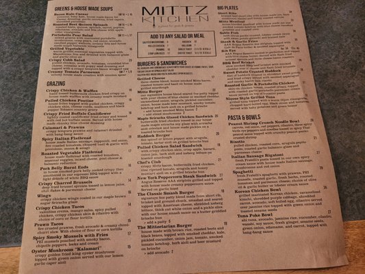 Menu photo 1 Mittz Kitchen Kamloops, BC Menu photo 1 Mittz Kitchen Kamloops, BC