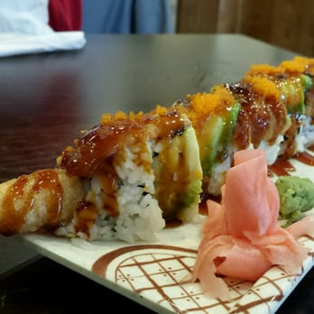 Sakura Fusion - I love the aesthetically pleasing presentation. Dancing Eel roll. 12.95 - Japanese Near Me - Lake City, South Carolina