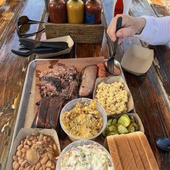 Caldwell County BBQ - Family of 4 with extra sausage and mac n cheese. - Barbeque Near Me - Gilbert, Arizona