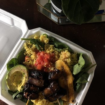 Chef Will the Palate - Portobello Steak Over Turmeric Brown Rice - Pizza Near Me - Huntsville, Alabama