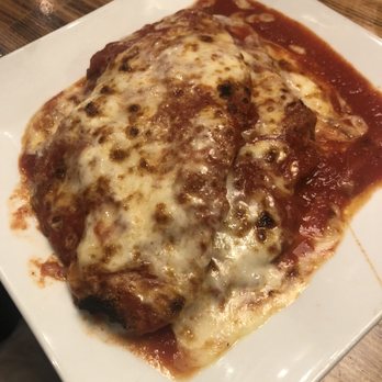 Angelina's - Chicken Cutlet Parmigiana Platter comes with salad or pasta - Pizza Near Me - Lynbrook, New York Angelina's - Chicken Cutlet Parmigiana Platter comes with salad or pasta - Pizza Near Me - Lynbrook, New York
