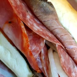 Jimmy John's - Close-up of my Gargantuan minus the Lettuce and Tomatoes.