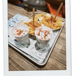 Shake Shack Midtown Tampa - Cheese Fries + Strawberry Frosted Donut Shake
