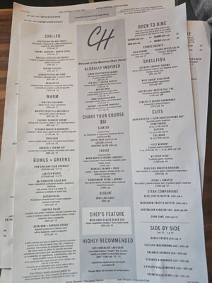 Menu photo 1 Chart House Monterey, CA