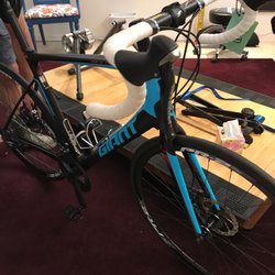 Hutch's Bicycle Store - Setting up my road bike at Hutch's.