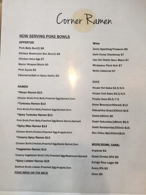 Menu photo 5 Corner Ramen & Poke Denver, CO