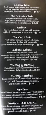 Menu photo 5 Drake's Bistro St Augustine, FL