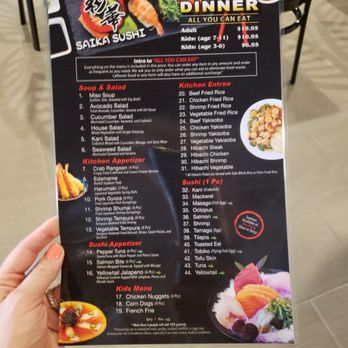 Saika Sushi - In house menu - Sushi Bars Near Me - Depew, New York Saika Sushi - In house menu - Sushi Bars Near Me - Depew, New York
