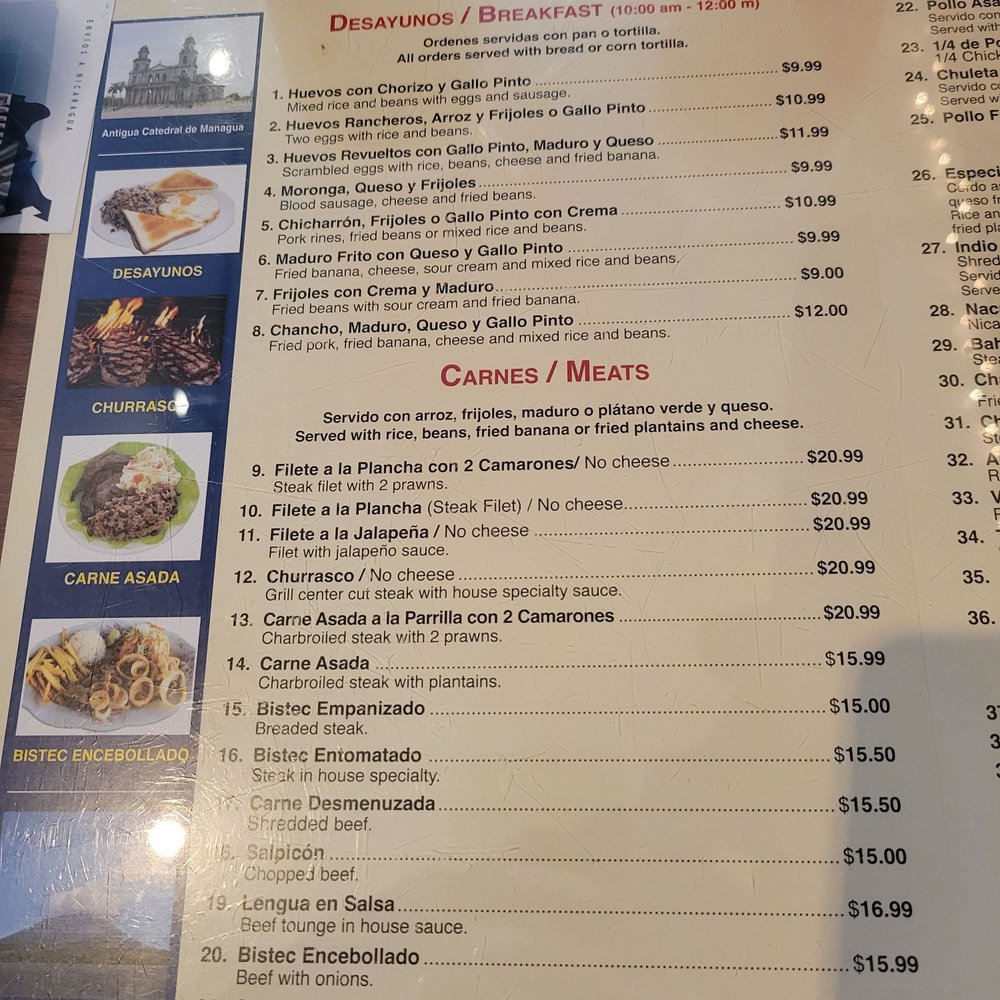 Oye Managua - Menu 2023 - Latin American Near Me - San Francisco, California Oye Managua - Menu 2023 - Latin American Near Me - San Francisco, California