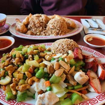 Chu's Eatery - Cashew chicken, chicken almond chow mein, fried rice, bbq pork. He had shrimp and extra rice :-) we also loved the egg flower soup! - Chinese Near Me - Portland, Oregon Chu's Eatery - Cashew chicken, chicken almond chow mein, fried rice, bbq pork. He had shrimp and extra rice :-) we also loved the egg flower soup! - Chinese Near Me - Portland, Oregon
