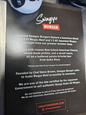 Menu photo 7 Swagyu Burger - Poway Poway, CA Menu photo 7 Swagyu Burger - Poway Poway, CA