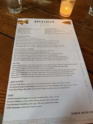 Menu photo 1 RockCreek Seafood & Spirits Seattle, WA