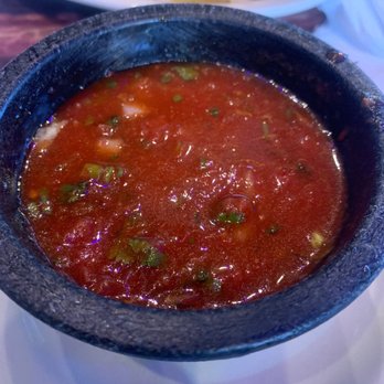 Los Molcajetes - Salsa ok. Meat has no seasoning. - Mexican Near Me - Mansfield, Texas