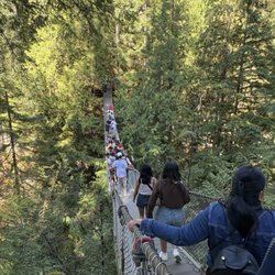 Lynn Canyon Suspension Bridge - Better view of people crossing